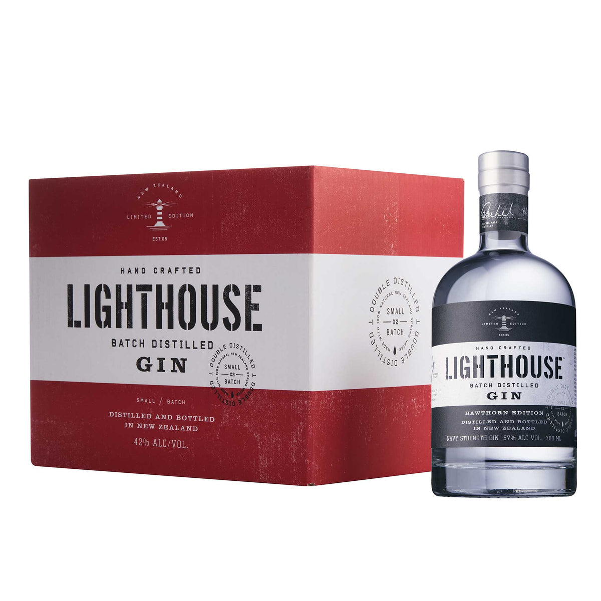 Lighthouse Gin Hawthorn Navy Strength 700ml Case